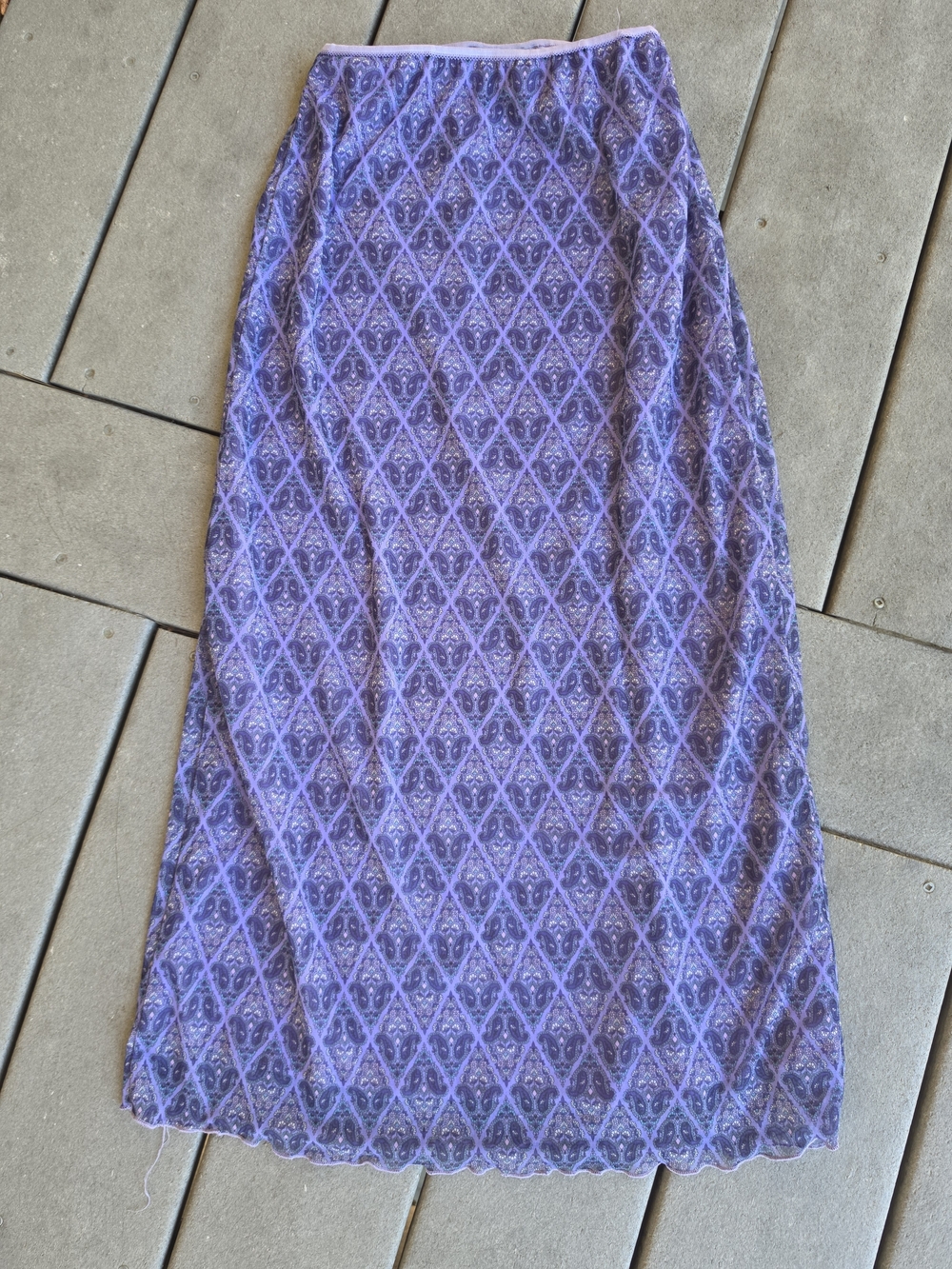 Xhilaration Lilac Diamond Lace Maxi Skirt